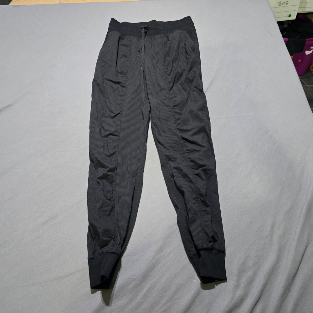 Lululemon Dance Studio Joggers Women 4 Black LW5ENMS Ribbed Waistband